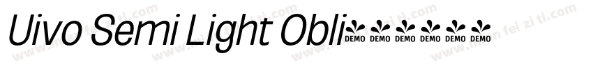 Uivo Semi Light Obli字体转换